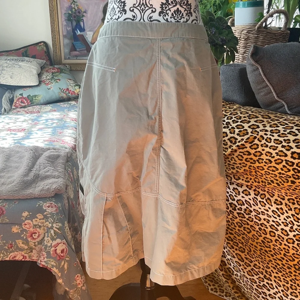 Safari green cargo skirt by Dakini size 10 - Picture 4 of 12